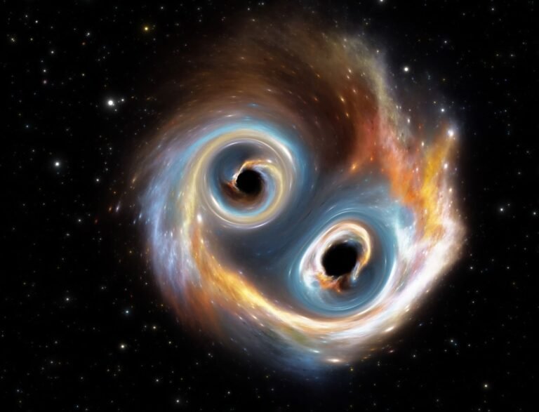 Scientists Capture Groundbreaking First Image of Two Supermassive Black Holes Orbiting Each Other