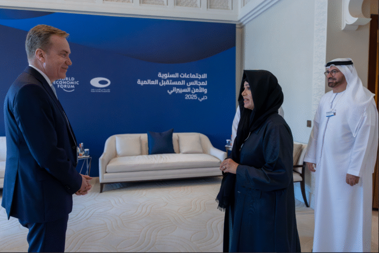 Sheikha Latifa bint Mohammed Discusses Future Collaboration with WEF President in Dubai