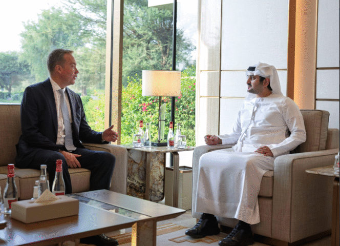 Sheikh Maktoum bin Mohammed Hosts World Economic Forum President at Global Future Councils Meetings in Dubai